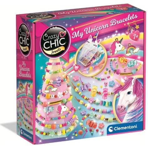 CLEMENTONI CRAZY CHIC - MY UNICORN BRACELETS , Kit Braccialetti